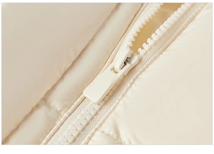 Women's Long Down Jacket - Three-Proof Hooded Winter Coat Loose Fit