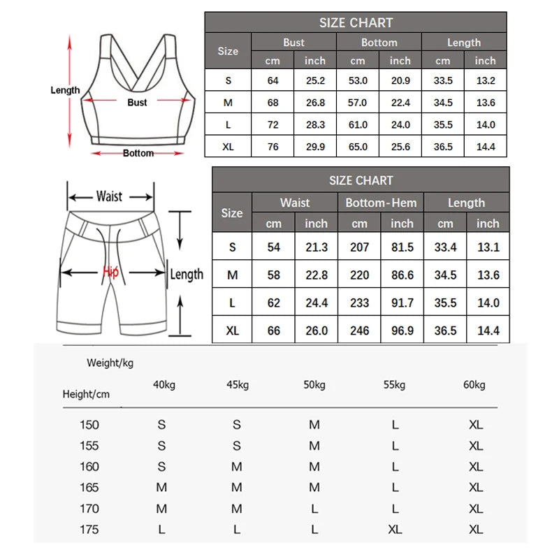 Women's Two-Piece Fitness Yoga Set - Summer Tennis Shorts & Top