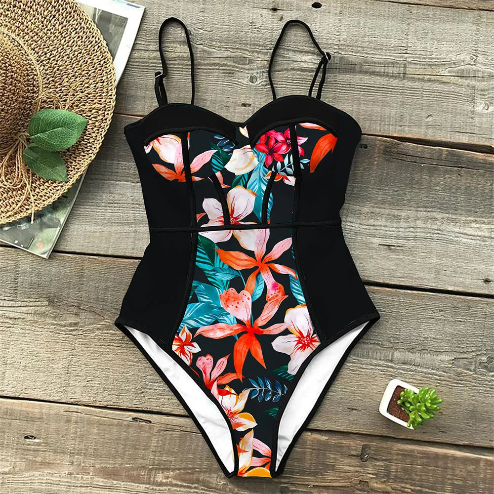 Women's One Piece Swimsuit Swimwear Push Up Monokini Bandage Bodysuit