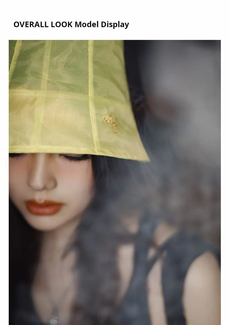 Foldable Bucket Hat with Mesh - Breathable Summer Sun Hat
