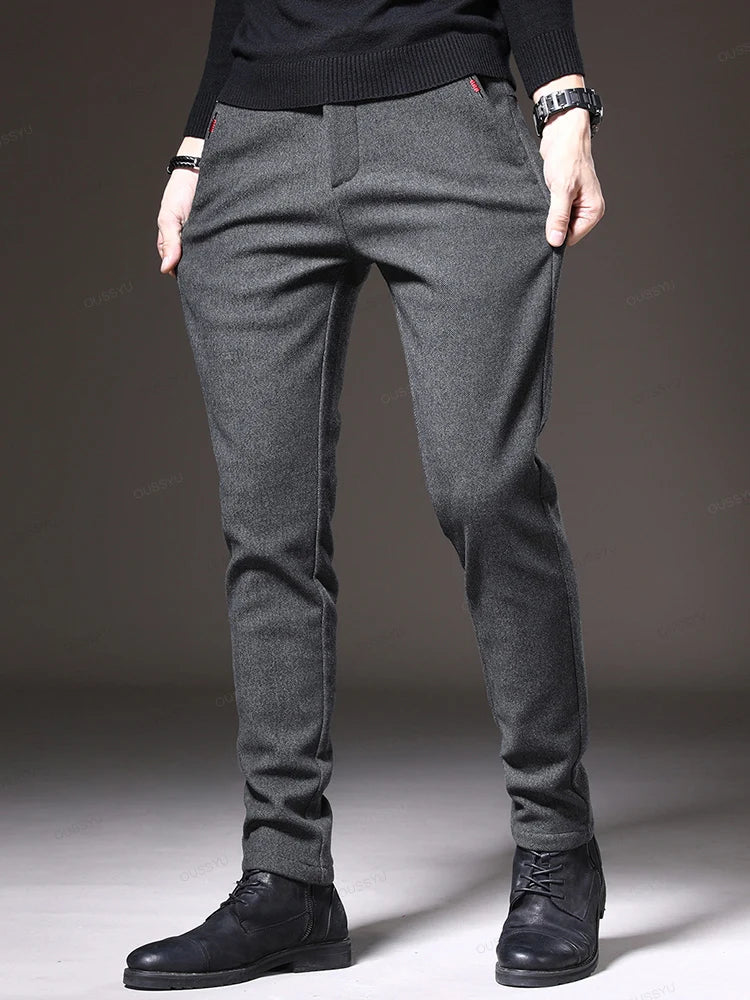 Men's Stretch Thick Cotton Trousers