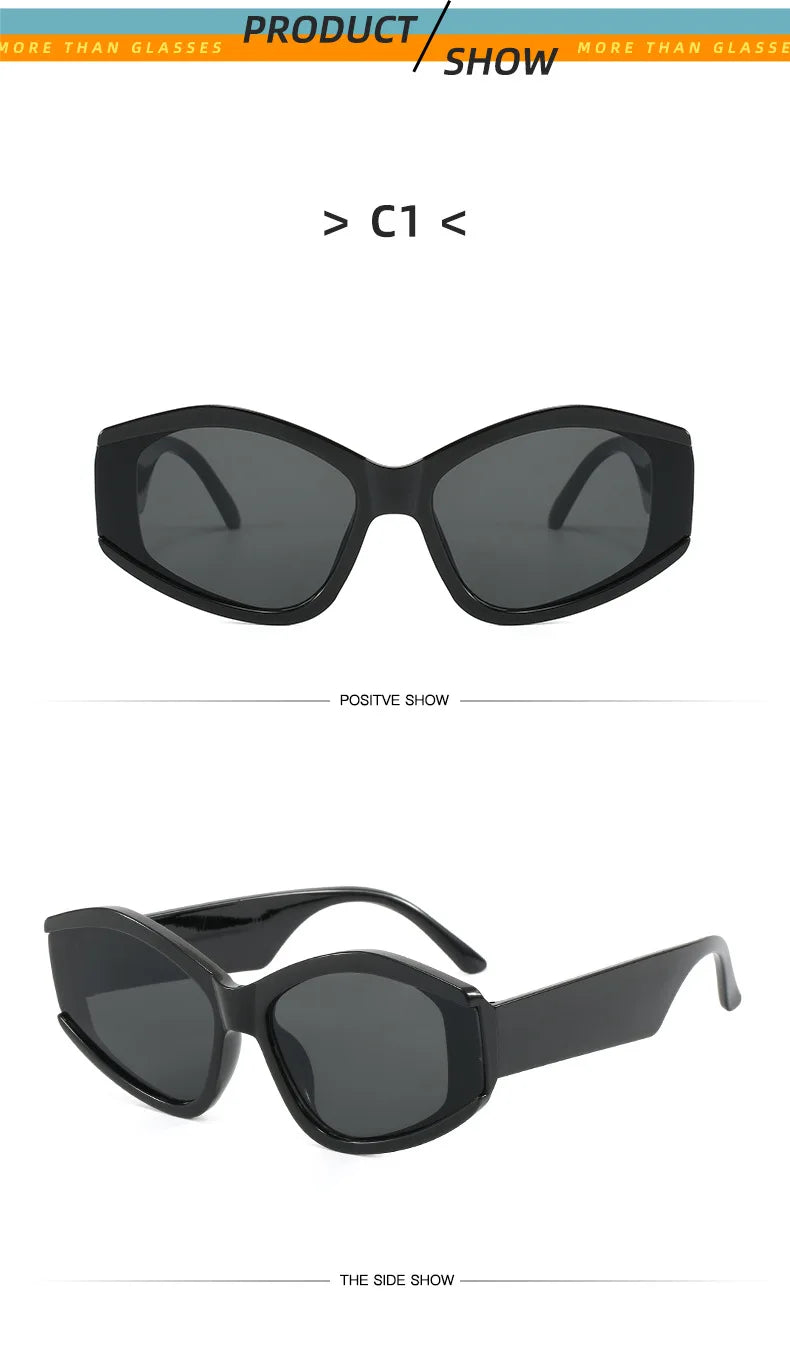Fashion Large Frame Sunglasses - Colorful UV400 Protection for Women & Men