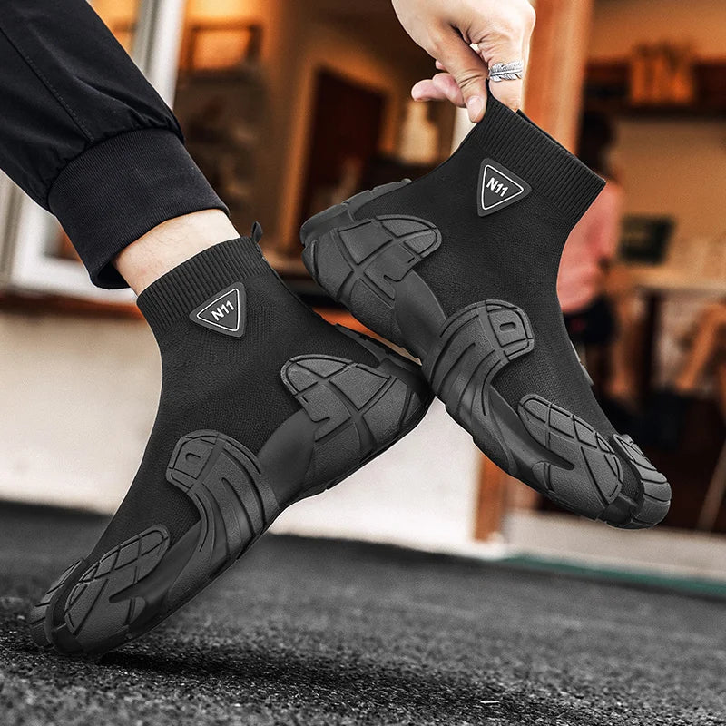 Men's Sports Mesh  Slip On Comfortable High Top Sneakers