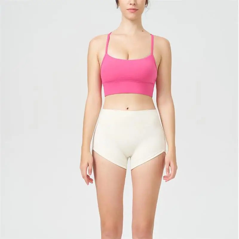 2-Piece Nylon Yoga Set - Sports Bra & Shorts