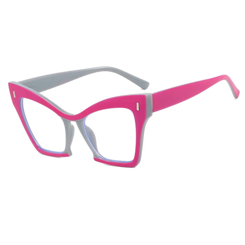 Retro Large Frame Blue Light Blocking Glasses for Women