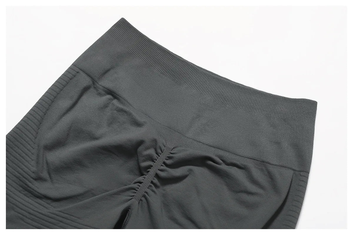 Seamless High Waist Gym Shorts - Push Up Yoga Cycling Shorts