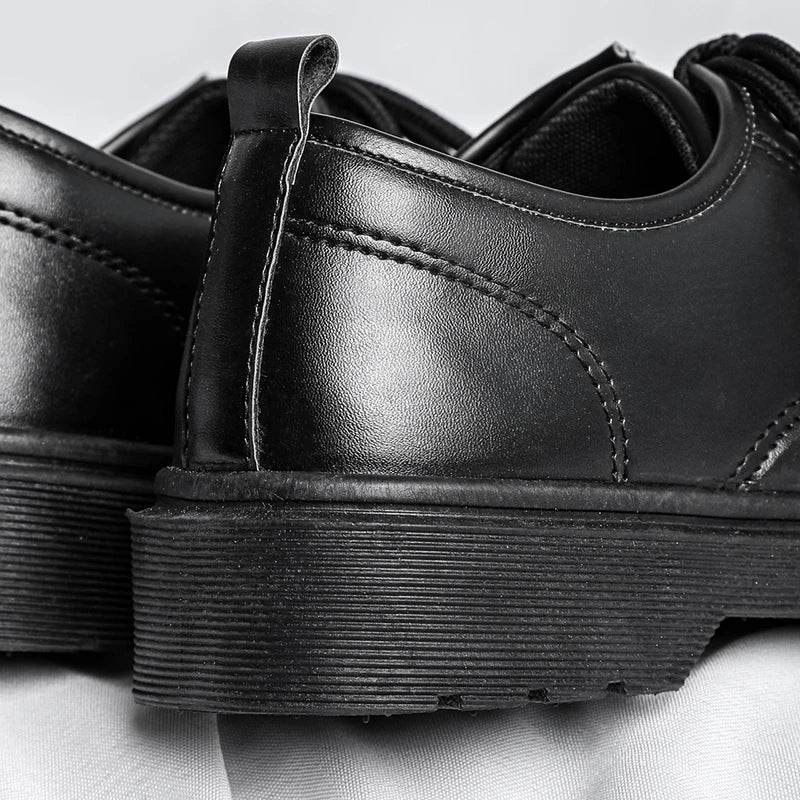 Platform Casual Dress Shoes - Men's Leather Work & Business Sneaker Flats