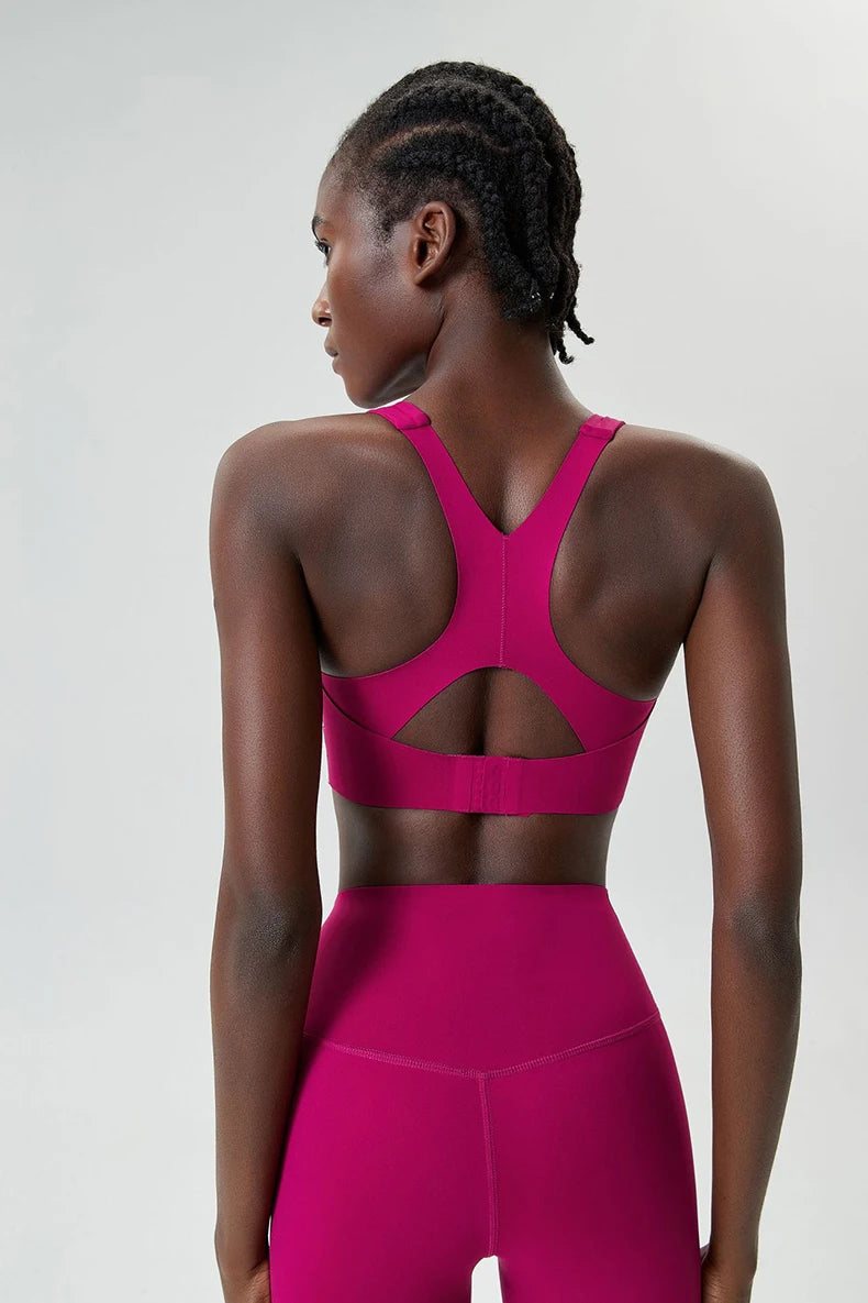 Women's High Impact Fitness Yoga Bra Buttery Soft Gym Running Breathable Quick Dry Sports Vest