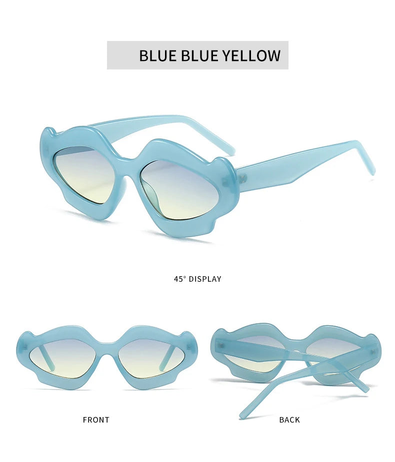 Women's Vintage Flower  Irregular Shape Gradient Sunglasses