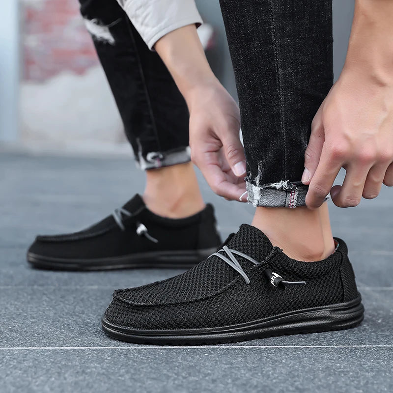 Men's Slip-On Casual Sneakers - Breathable Skateboard Loafers