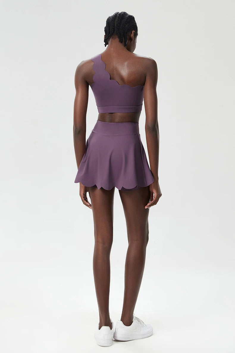 Women's 3-Piece Fitness Set with Tennis Skirt