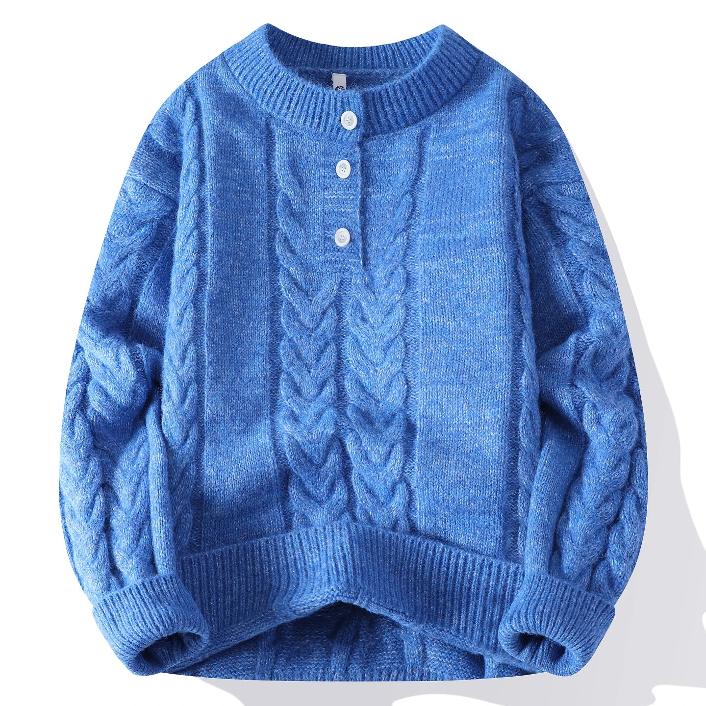 Loose Streetwear O-Neck Long Sleeve Knit Pullover