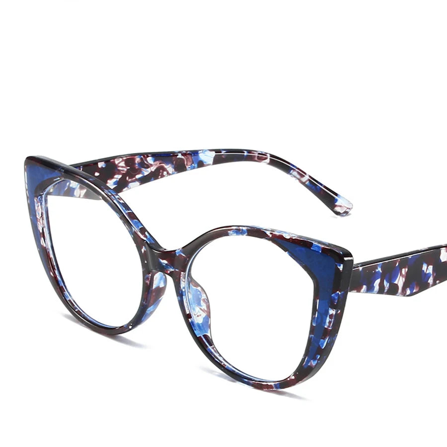 Cat Eye Blue Light Blocking Glasses - Large Frame Fashion Eyewear for Women & Men