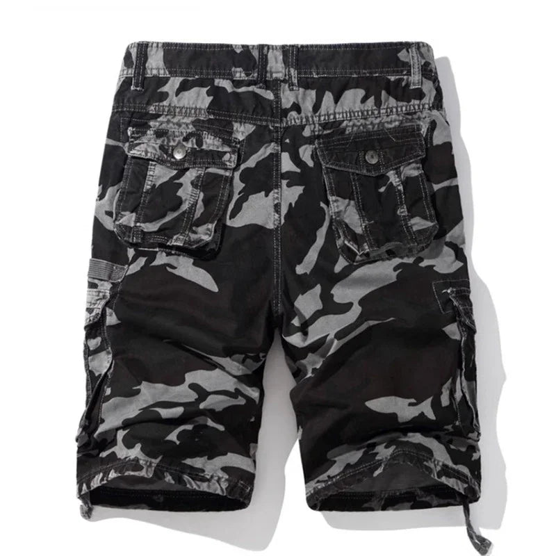 Men's Summer Cotton Casual Camouflage Cargo Shorts