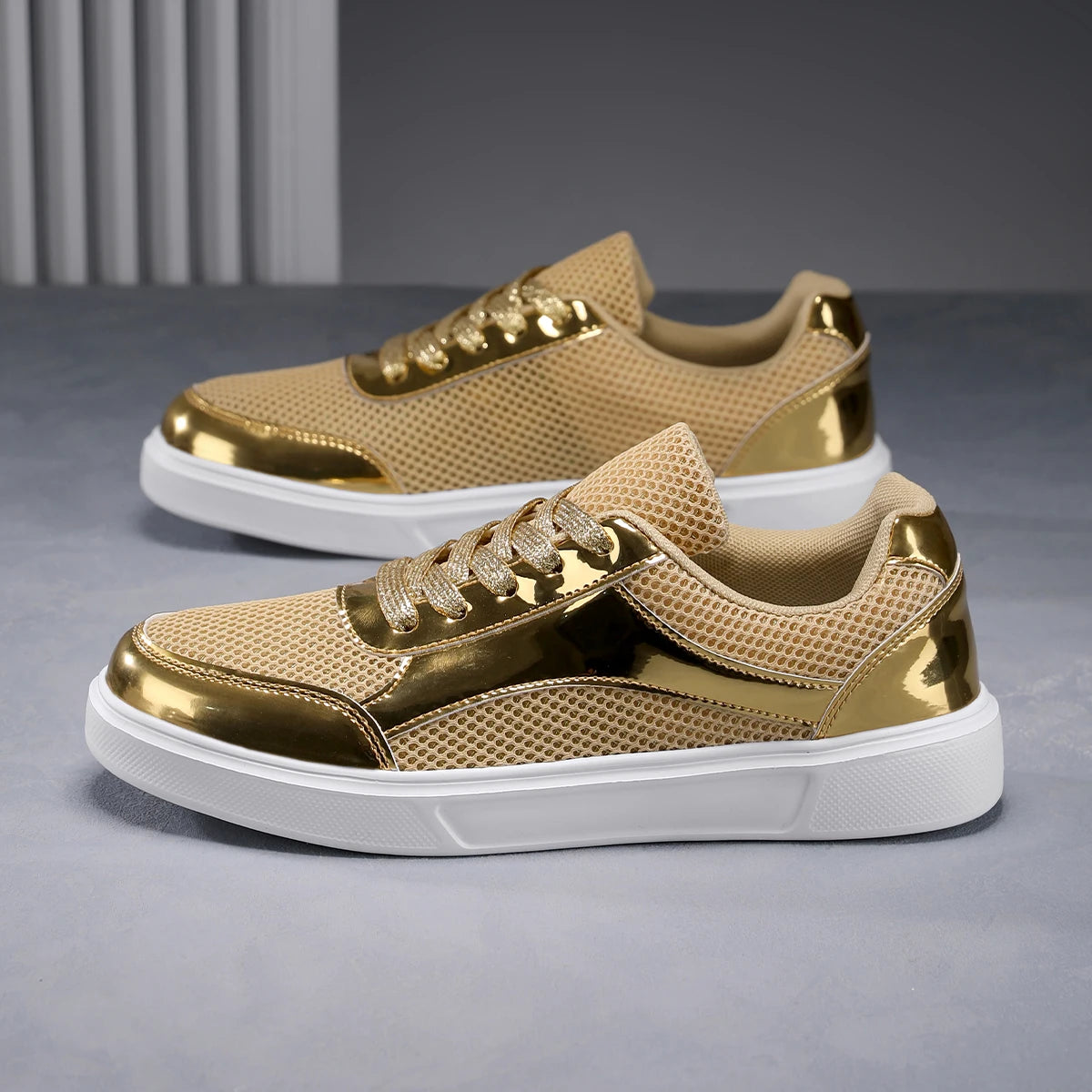 Men's Platform Skateboard Sneakers - Breathable Outdoor Vulcanized Tennis Shoes