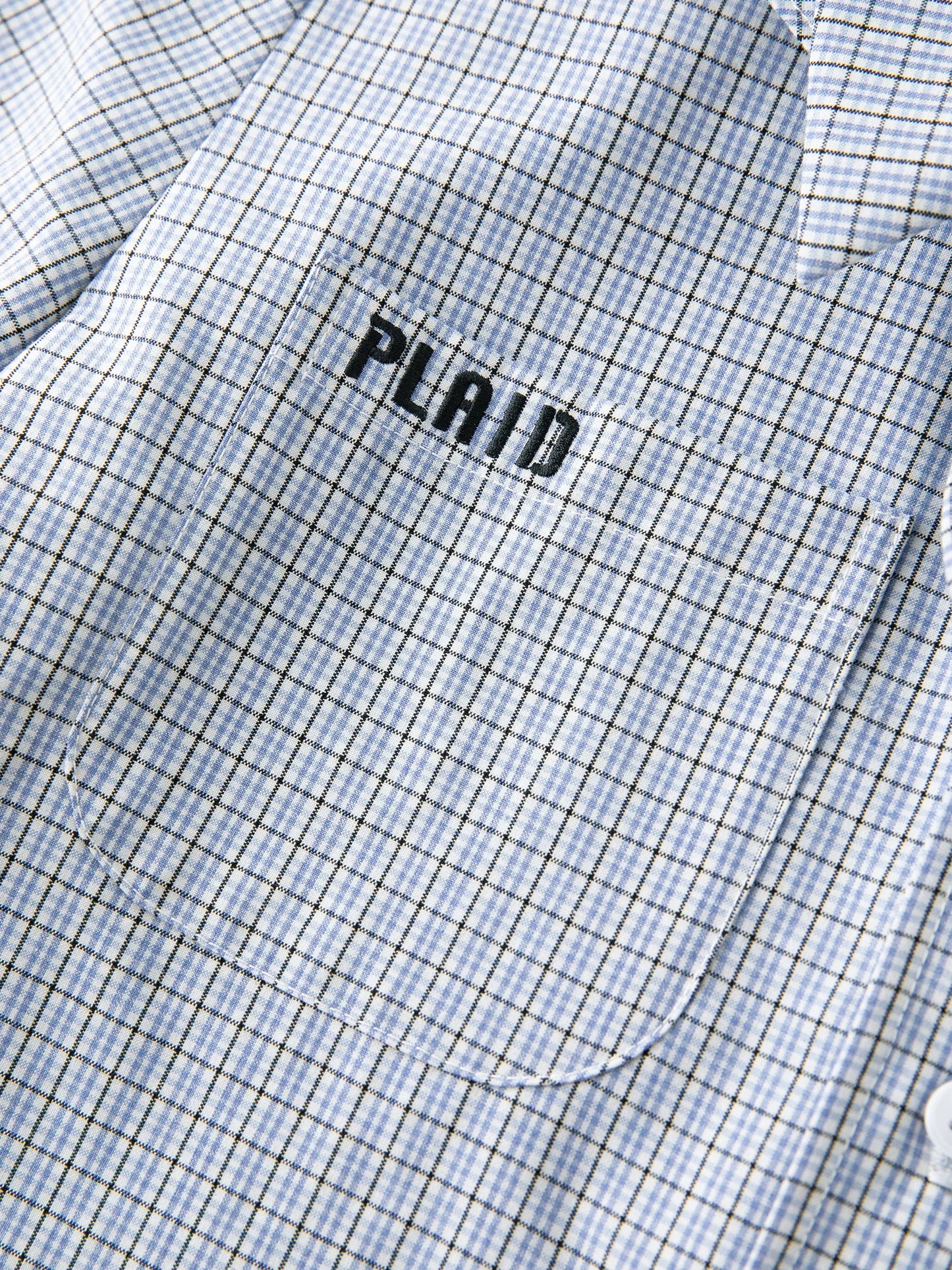 Blue Plaid Shirt & Navy Skirt Set - Long Sleeve Two-Piece