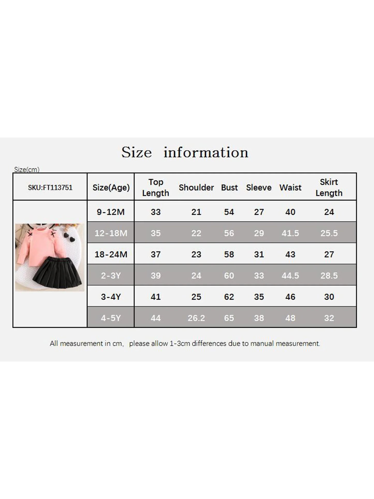 Toddler Kids Girls Fall Clothes Set - Mesh Bow Mock Neck Long Sleeve Top & Pleated Skirt