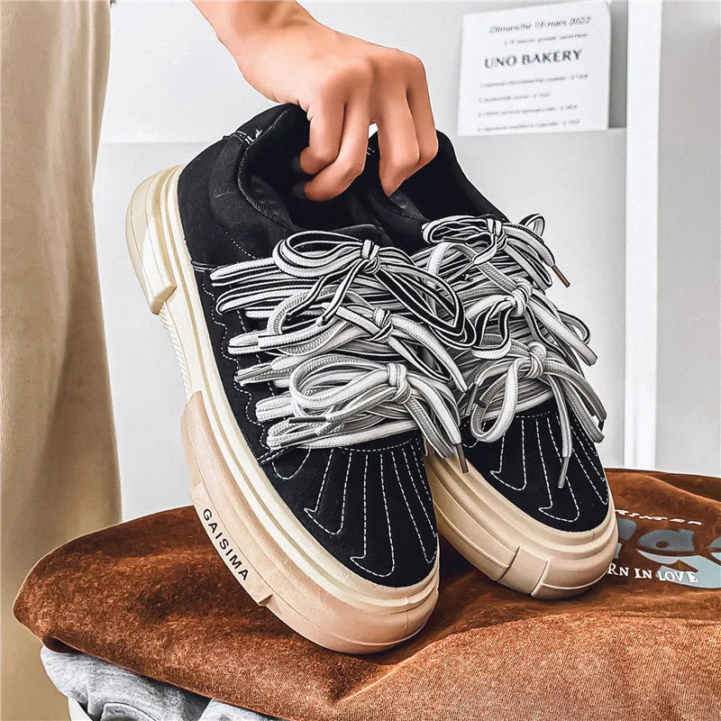 Men's Casual strap Design  Skateboard Trainers Sneakers