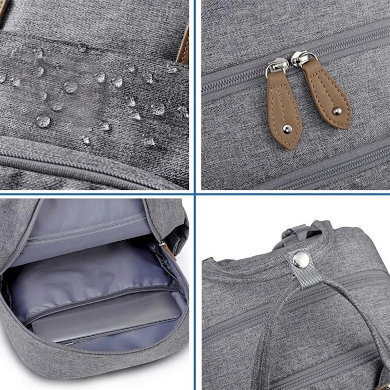 3-Piece Parent Bag Set - Large Capacity Waterproof Nappy Bag