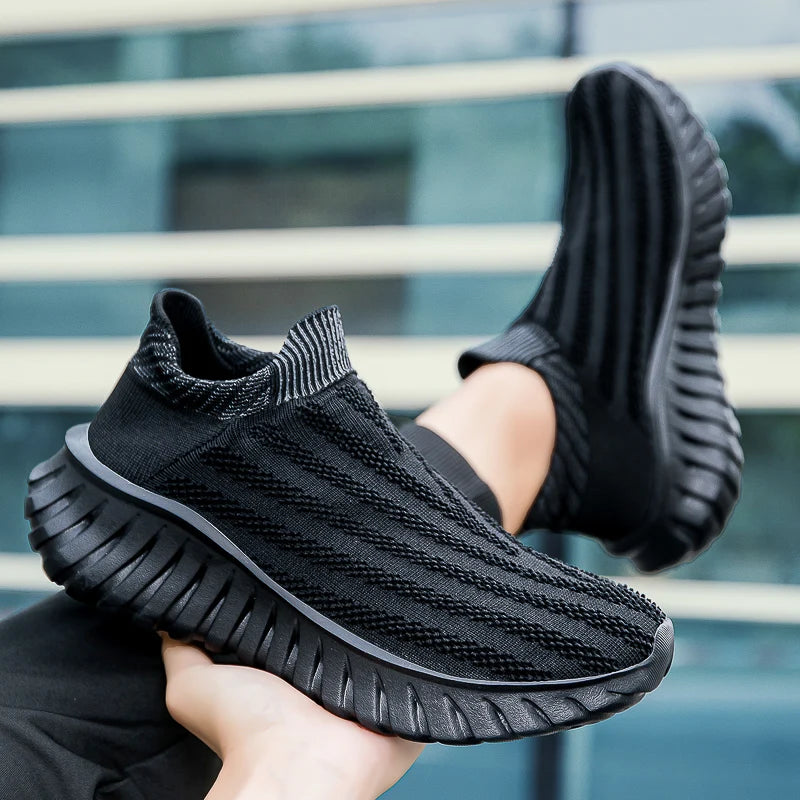 Men's Casual Platform Sneakers - Slip On Tennis Trainers
