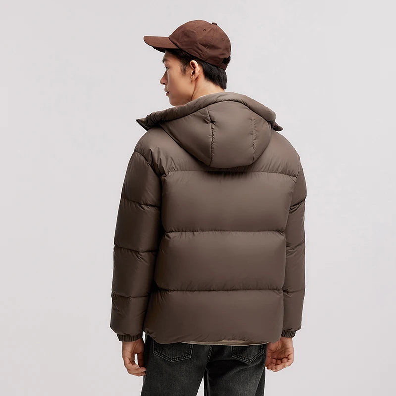 Men's Thermal Three-Proof Hooded Down Jacket - Winter Outerwear