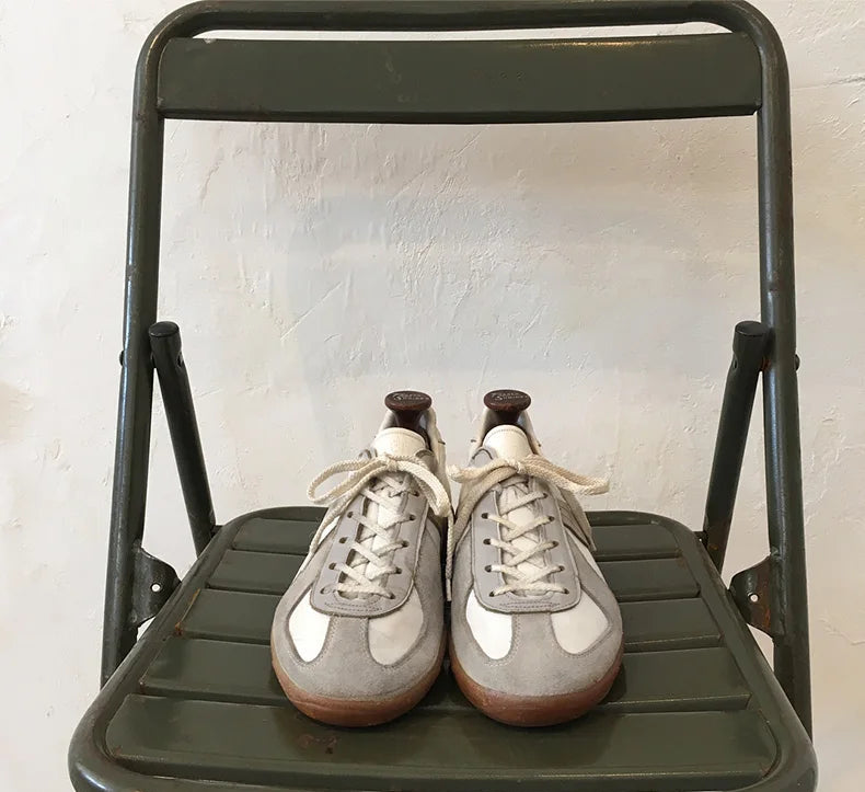 Women's Vintage Casual Sports Leather Sneakers Platform Walking Athletic Shoe  Loafers