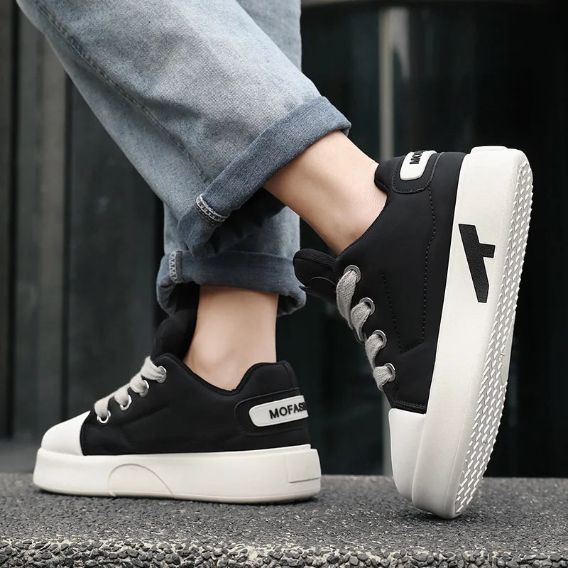 Autumn Men Casual Sneakers Trend Platform Street Style Lace Up Vulcanized Sneakers