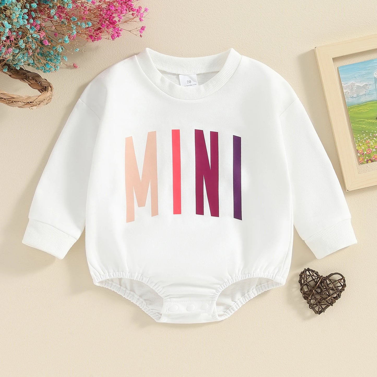 Family Matching Sweatshirt Outfits Letters Print Long Sleeve Spring Fall Pullover Baby Girls Boys Romper