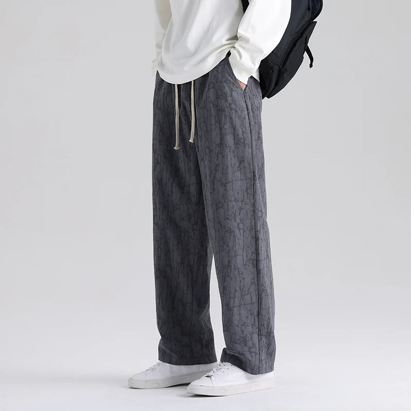 Men's Cotton Linen Harem Pants Straight Trousers