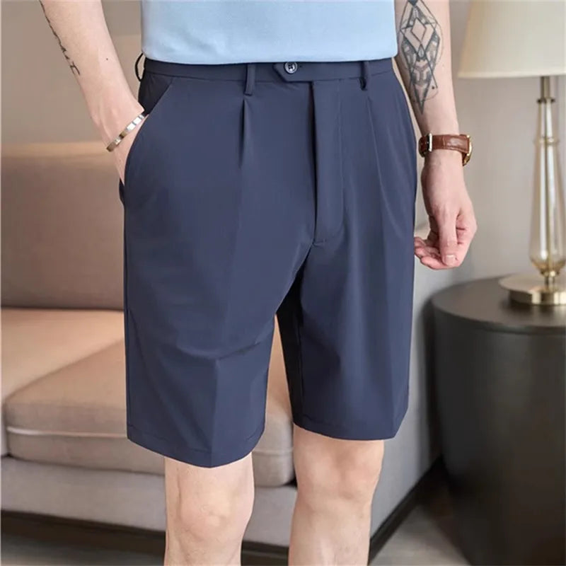 Men's Ice Silk Lightweight Shorts - Smart Casual Breathable Summer Shorts