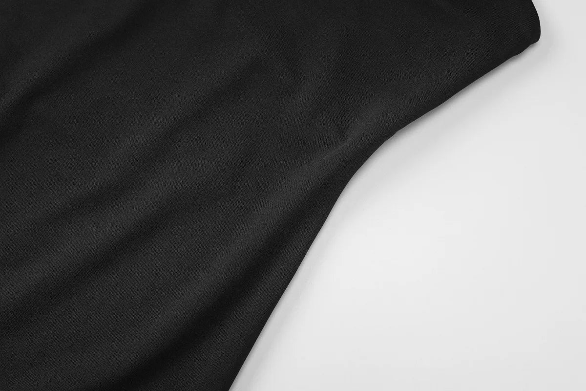 Wrap Around Halter Maxi Dress - Black Backless Evening Gown