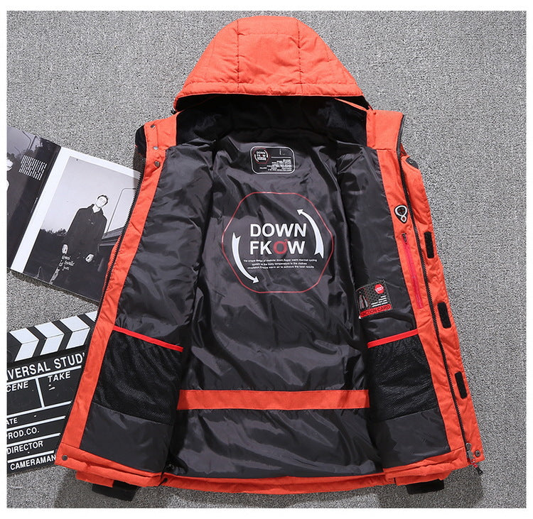 Men's Warm Hooded Thick Slim Fit Puffer Overcoat Thermal Jacket