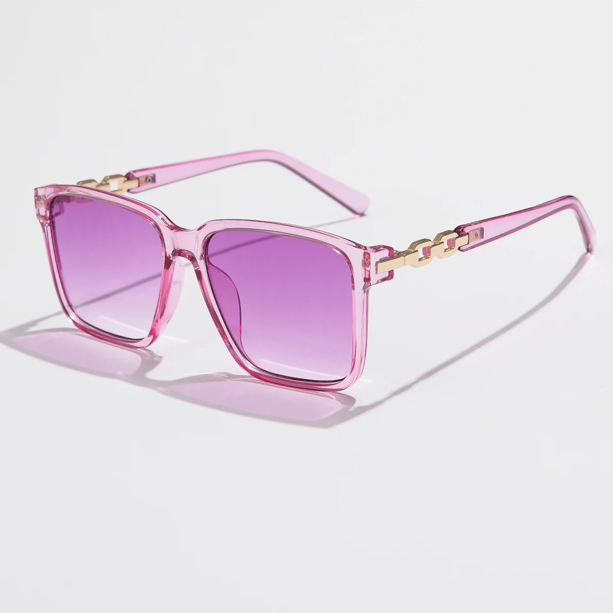 Pink Square Sunglasses - Small Full Frame Gradient Lens Vintage UV400 Women's Eyewear