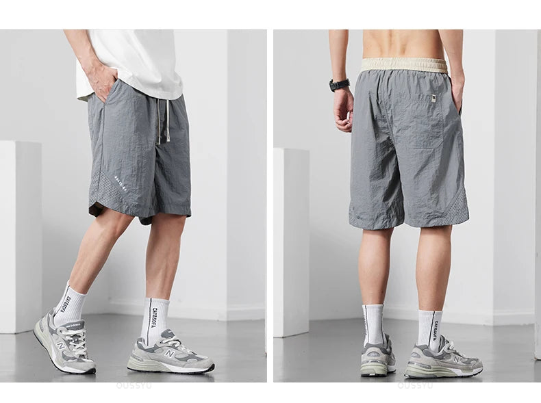 Men's Thin Drawstring Elastic Waist Shorts