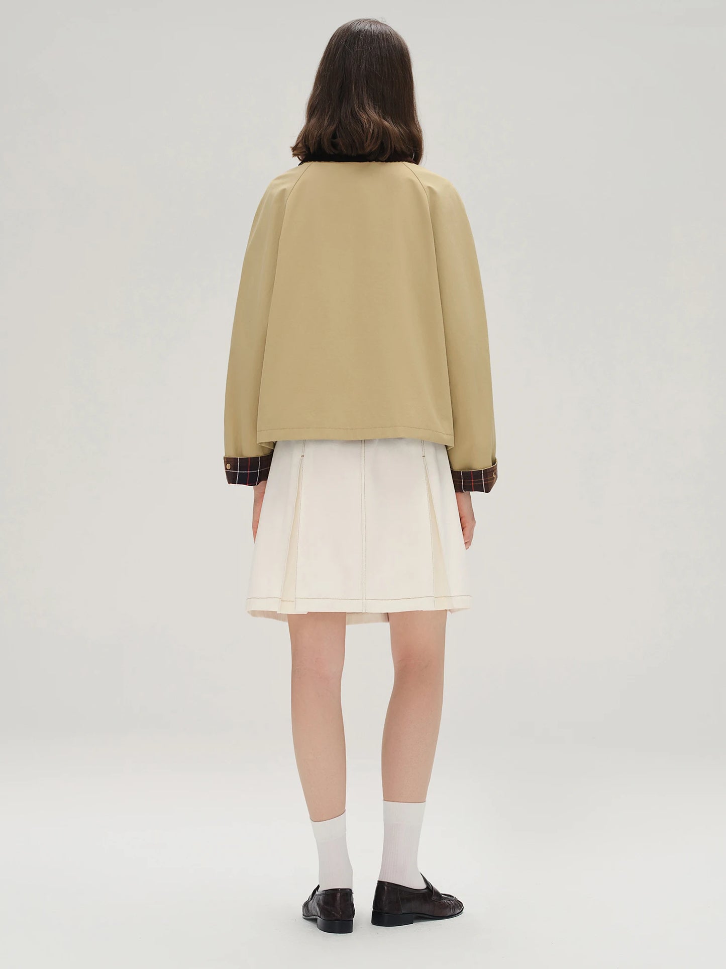 Women's Khaki Retro Barn Style Trench Coat - Long & Short Options