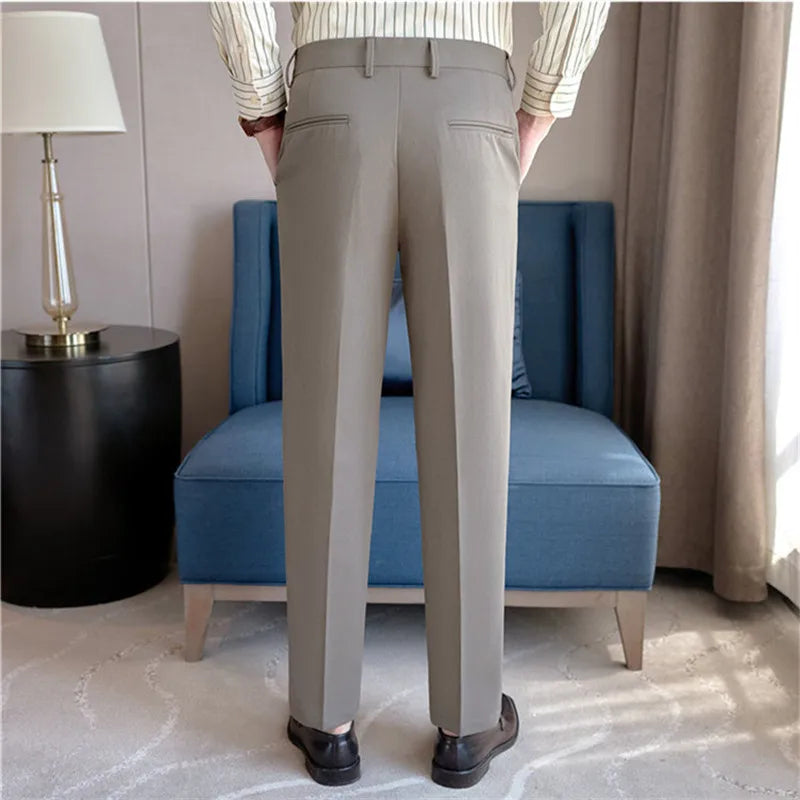 Men's Slim Fit Suit Trousers
