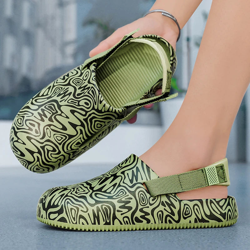 Men's Summer Slippers Outdoor Sandals Design Clogs Beach Slippers Flip Flop Casual Slides