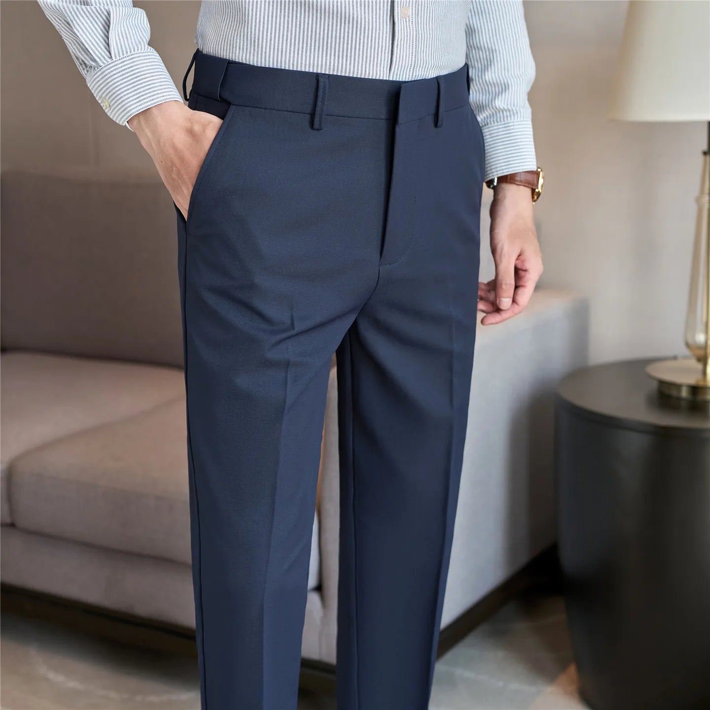 Men's Slim Fit Suit Trousers