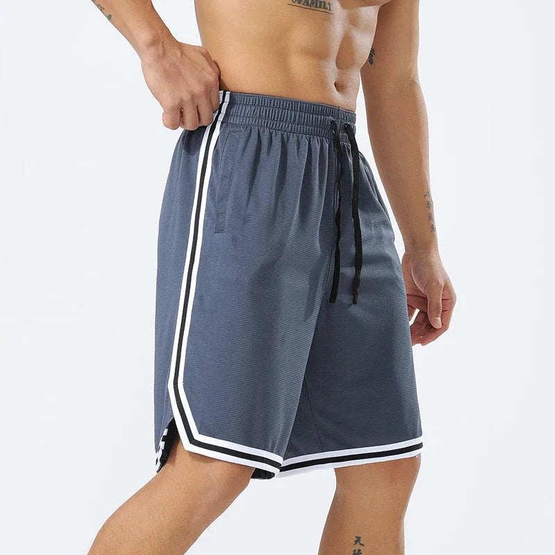 Men's Jogging Sweatpants Fitness Training Short Bodybuilding Lightweight Loose Fitting Lace Up Gym Basketball Shorts