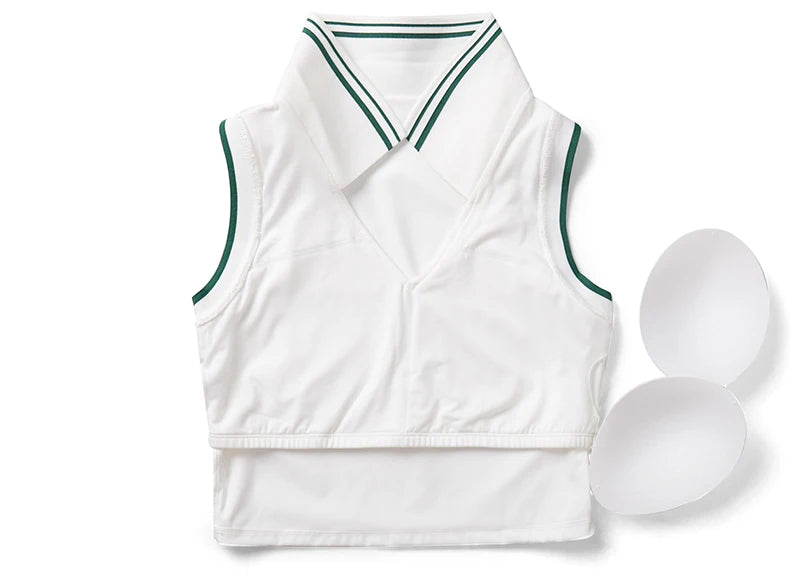 Women's Two-Piece Fitness Set with Pocket Tennis Skirt - Complete Workout Outfit
