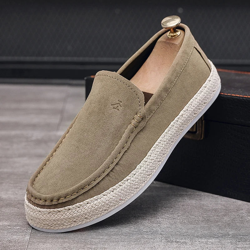 Men's Casual Slip-On Loafers - Comfortable Driving Shoes
