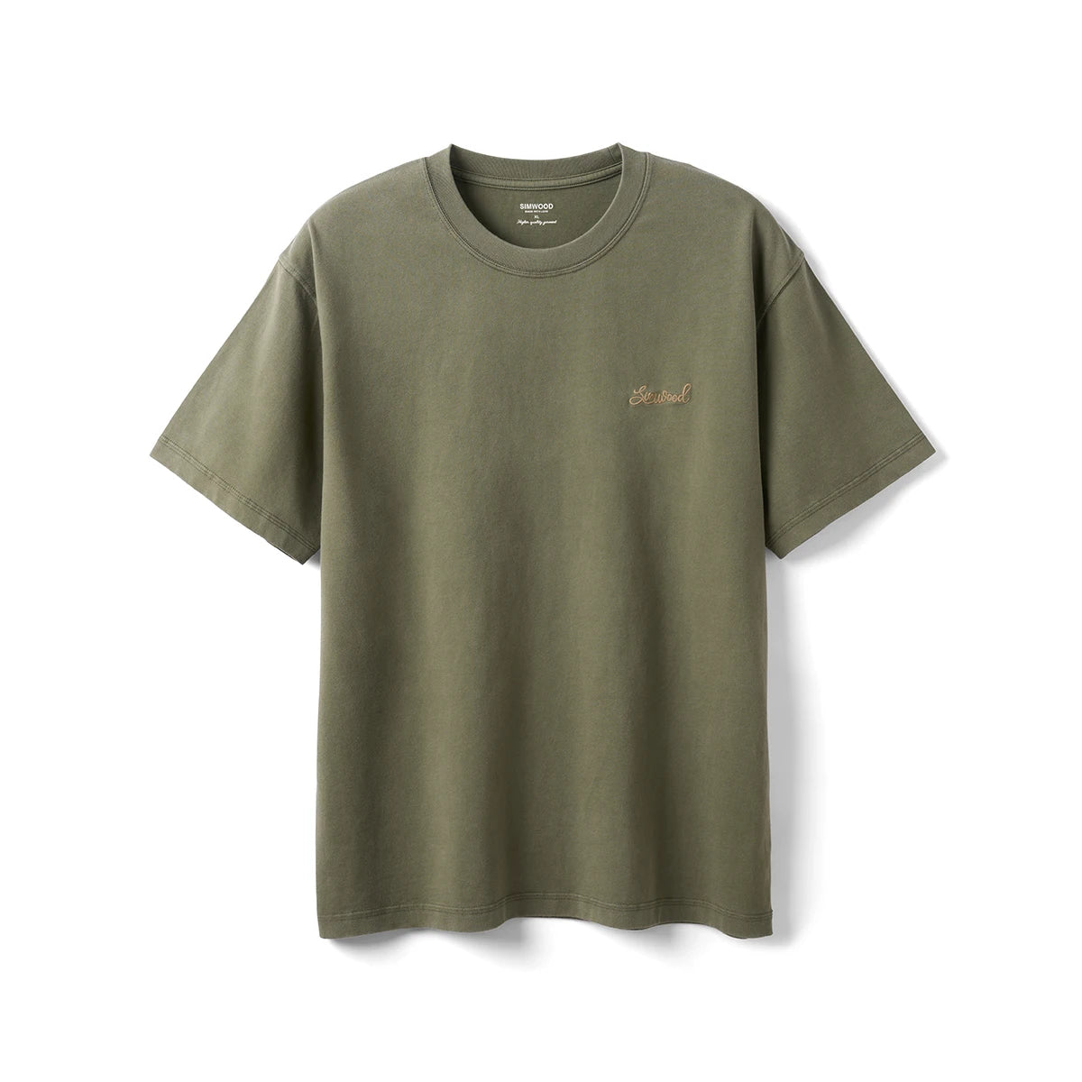 Men's Premium Cotton Vintage Letter Print T-Shirt - Washed Finish Plus Size