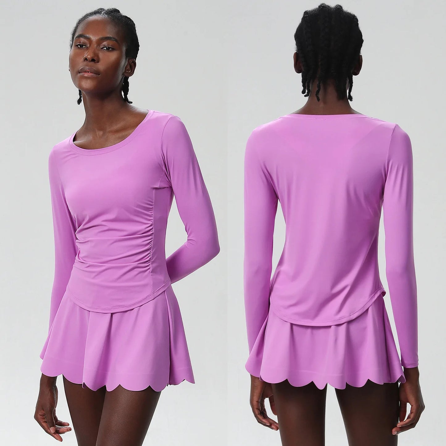 Two-Piece Athletic Set - Breathable Running Suit with Shorts