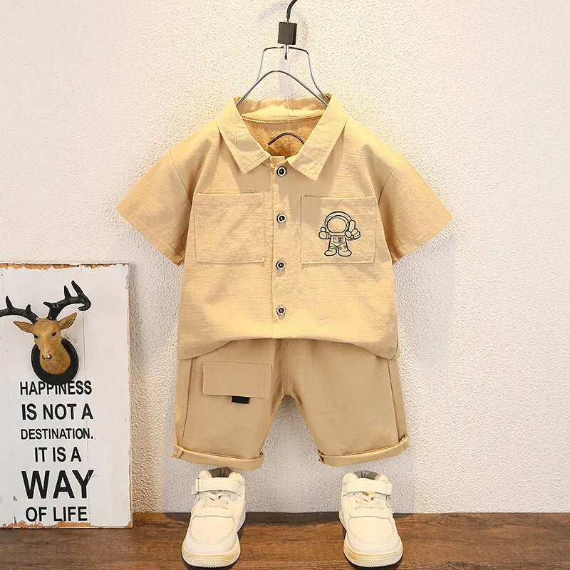 Boy's Short shirt and Shorts 2Pcs Set 0-5 Years Old