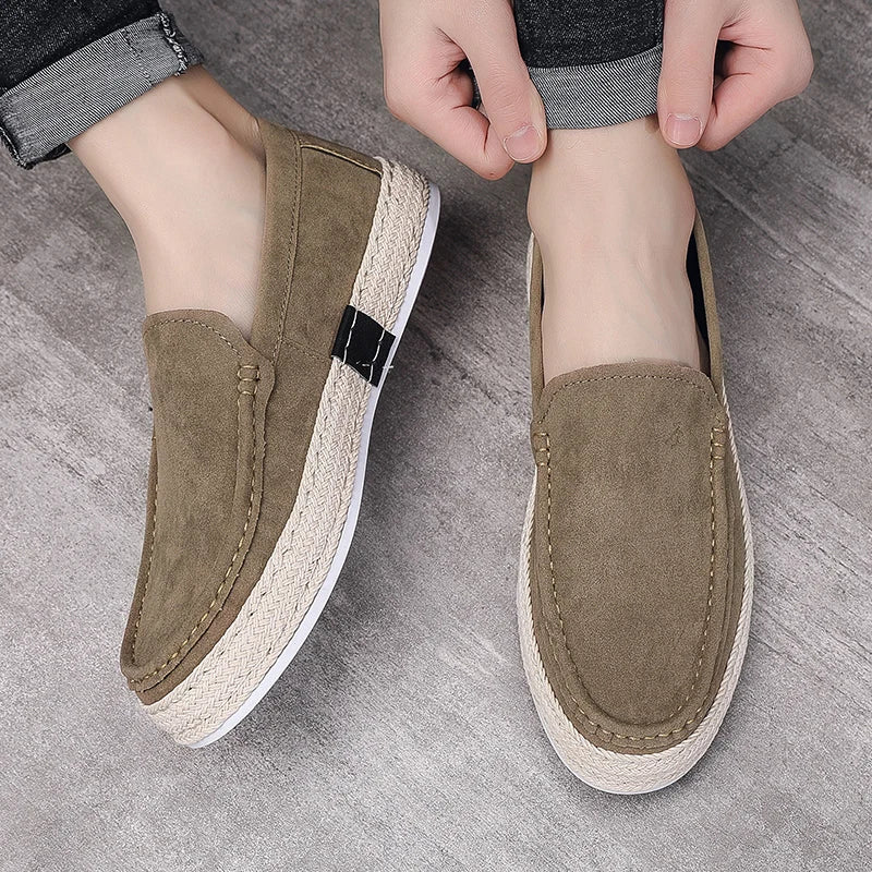 Men's Casual Slip-On Loafers - Comfortable Driving Shoes