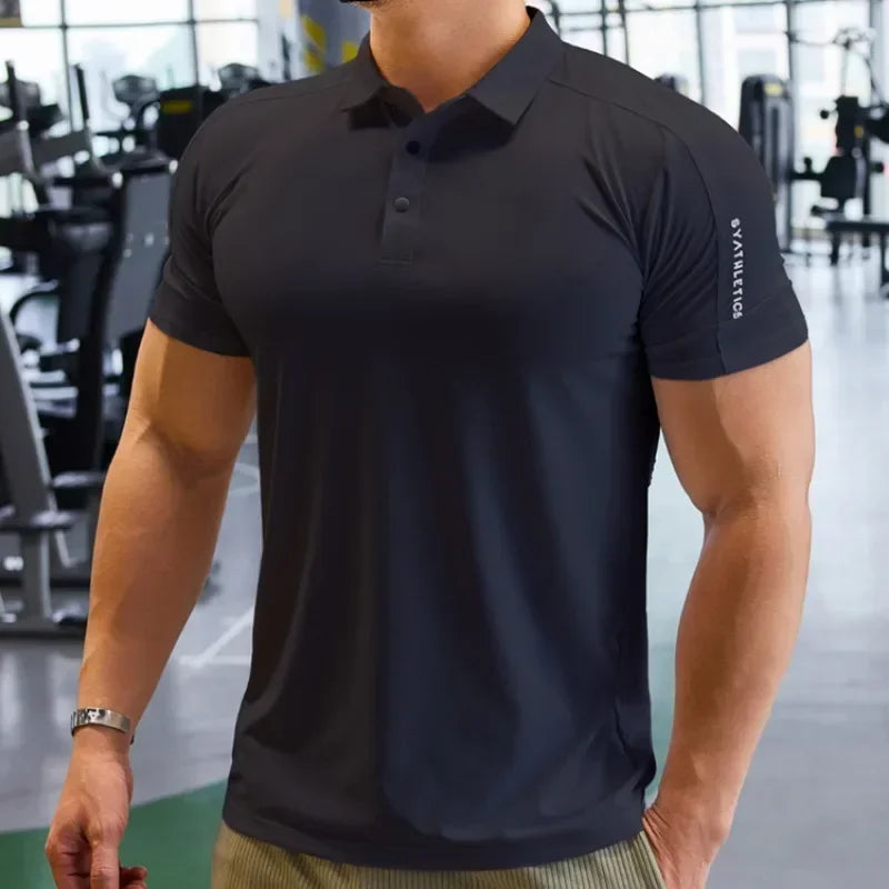 Men's Running Top Muscle Fit Short Sleeve Jogging Compression Fitness Workout T-shirt