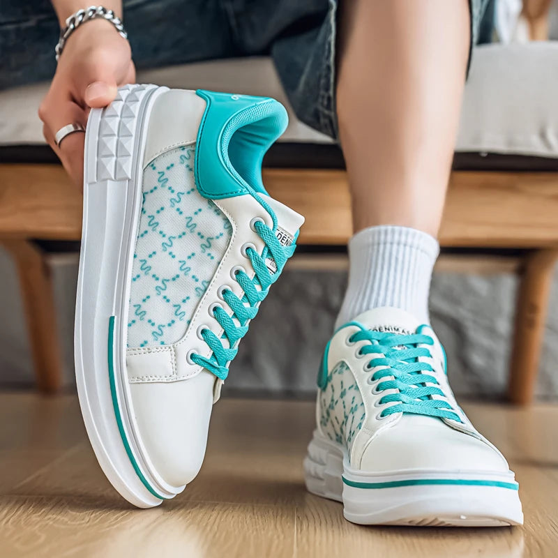 Men's Platform Skateboard Vulcanized Sneakers - Breathable Running Tennis Shoes