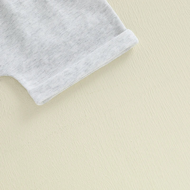 Casual Baby Boys Summer Clothes Set - Letter Embroidery T-Shirt & Shorts