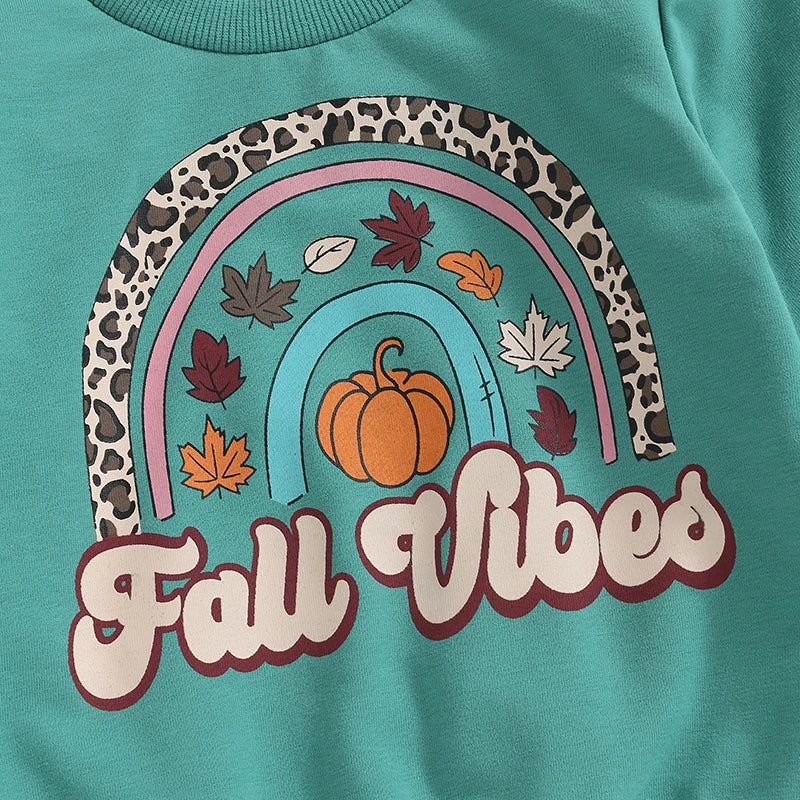 0-4Y Autumn Kids Boys Girls Sweatshirt T Shirts Long Sleeve Pumpkin Letters Print Pullover Halloween Clothes