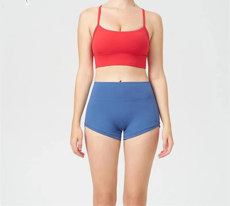 2-Piece Nylon Yoga Set - Sports Bra & Shorts